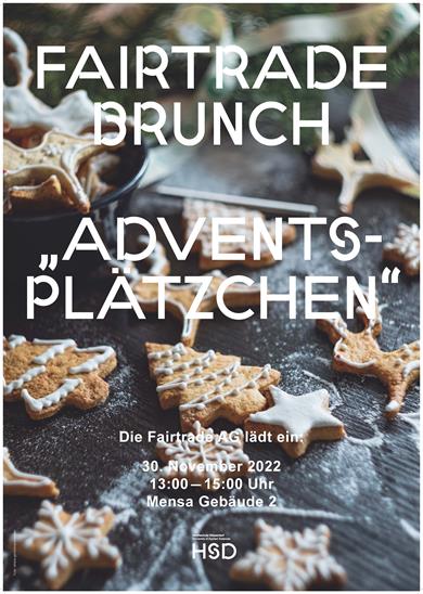 Fairtrade Winterbrunch Adventsplätzchen-Plakat